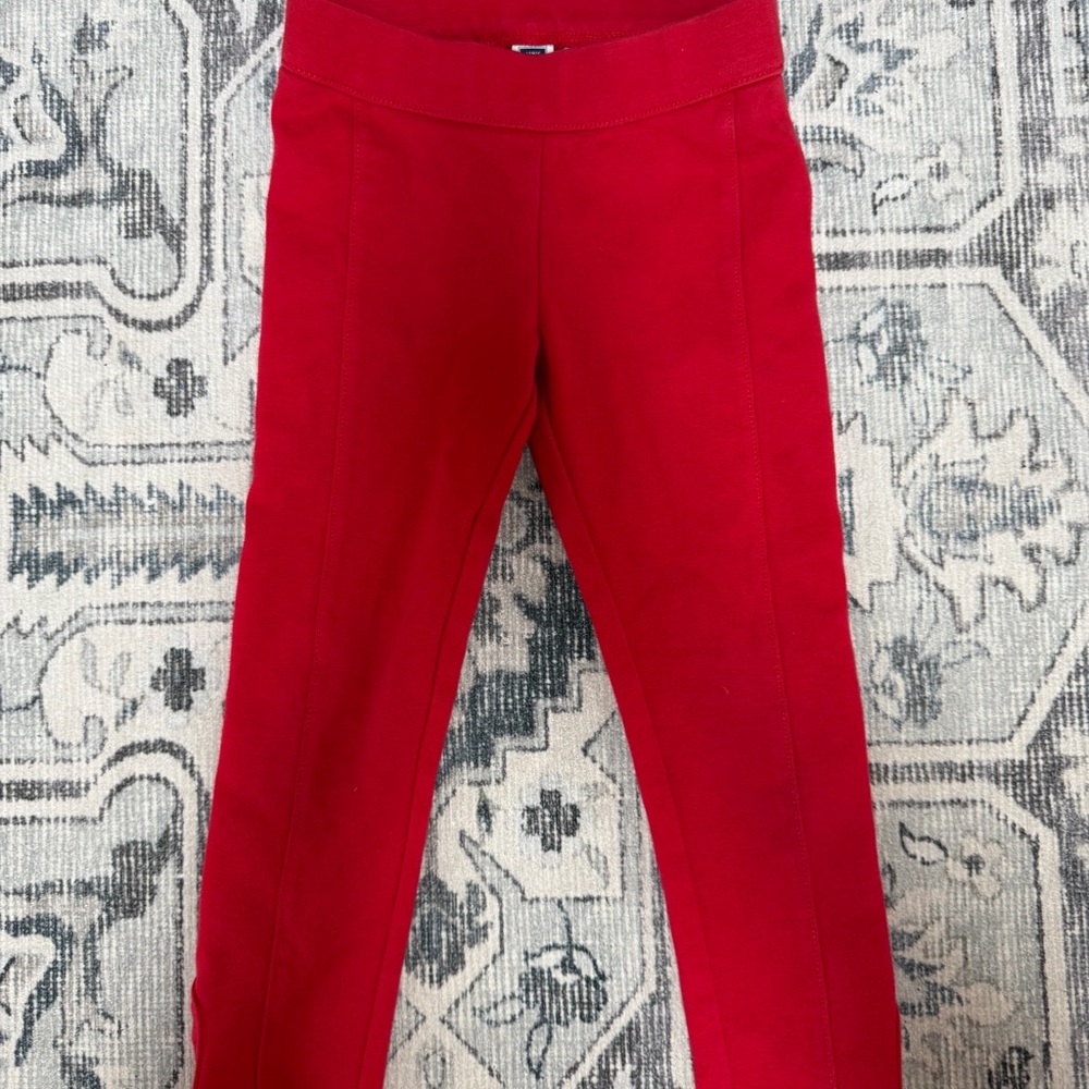 Janie and Jack Red Stretch Knit Leggings